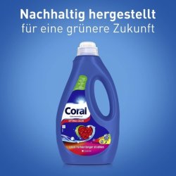Coral Optimal Color Liquid Detergent for Longer Lasting Colors 23 Wash Loads