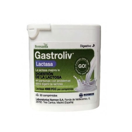 Bensana Bensania Gastroliv Lactase 30 Tablets - Digestive Health Supplement