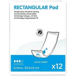 ID Rectangular Intravible 30.5 x 8 PE with Tape - Pack of 12 Protectors