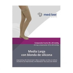 Medilast Long Black Compression Stocking Strong Extra Large
