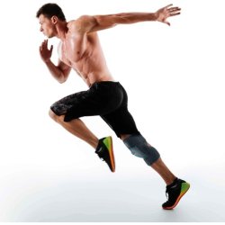 PRIM NEOPRAIR Open Ball Joint Knee Brace for Joint Pain/Bursitis Breathable Neoprene One Size Gray and Blue