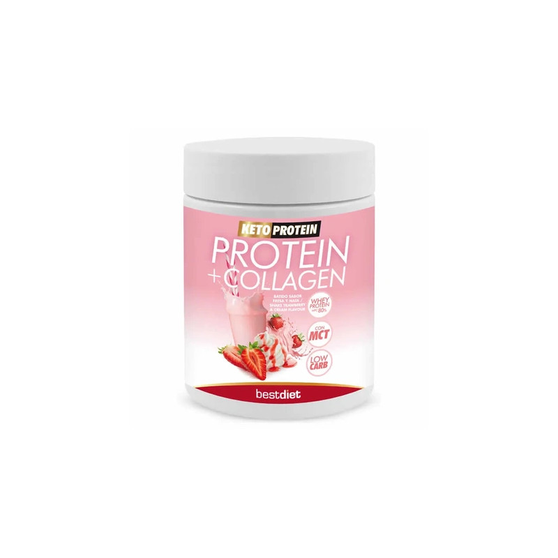 Keto Protein Keto Protein Proteincollagen Shake Strawberry And Cream Flavour 400g