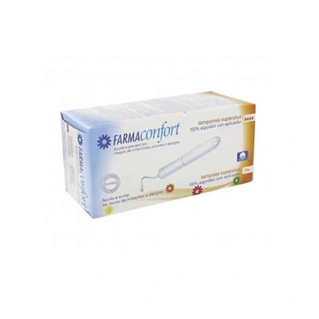 Farmaconfort Cotton Tampons With Applicator Size Superplus 14 Units
