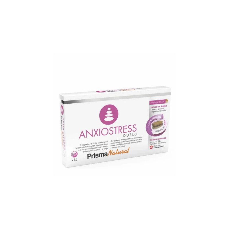 Prisma Natural Anxiostress Duplo 15 Bilayer Tablets