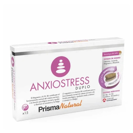 Prisma Natural Anxiostress Duplo 15 Bilayer Tablets