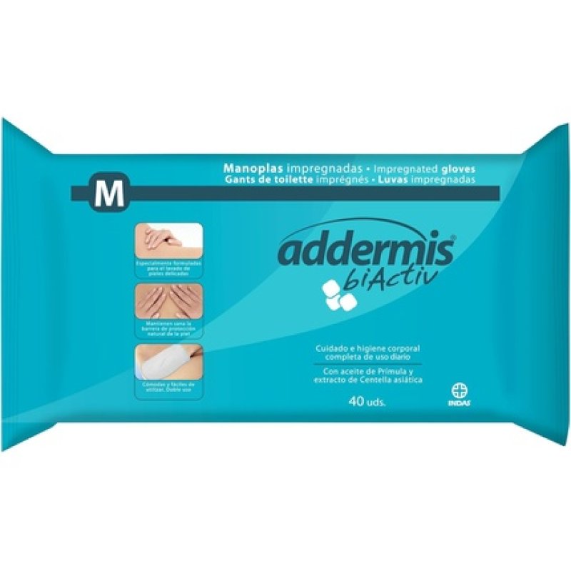 Indas Addermis Biactiv Impregnated Mittens 40 Units - Pack of 40