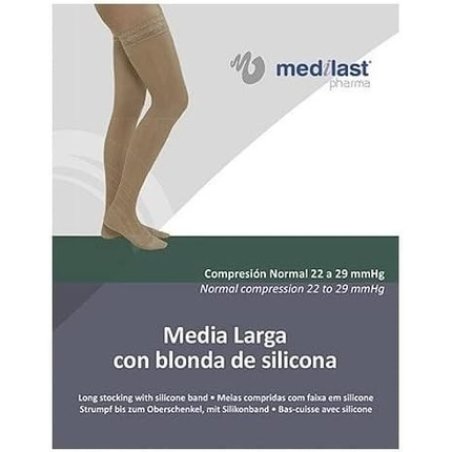 Parapharmacy Medium Long Beige Lace Socks Unisex Standard