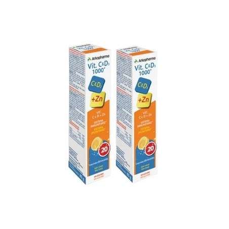 Arkopharma Arkopharma Vitamin C And D3 1000mg 2x20 Tablets