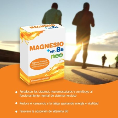 Neo Magnesium Vitamin B6 30 Capsules - Helps Reduce Fatigue and Depression