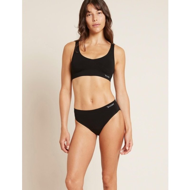 Boody Women's Classic Bikini Slip Menstruation - Light/Normal Black / Size S