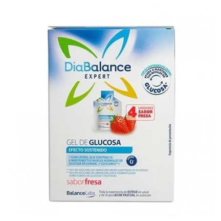 Diabalance Diabalance Expert Glucose Gel Sustained Effect Strawberry 4 Sachets