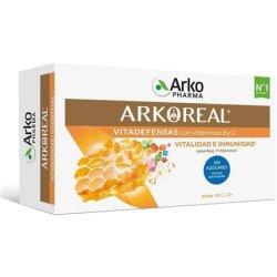 Arkopharma Arkoreal Vitaminized Royal Jelly Sugar-Free 15ml - Pack of 20 Ampoules