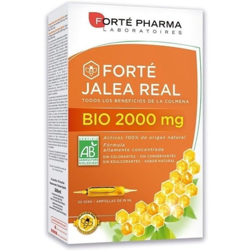 Forte Pharma Iberica Organic Royal Jelly 20 Bio Ampoules 2000mg