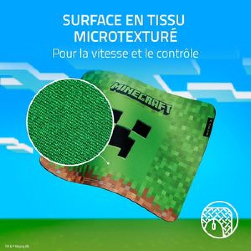 RAZER Gigantus V2 Medium Minecraft Ed. - Tapis de souris gaming souple pour la r