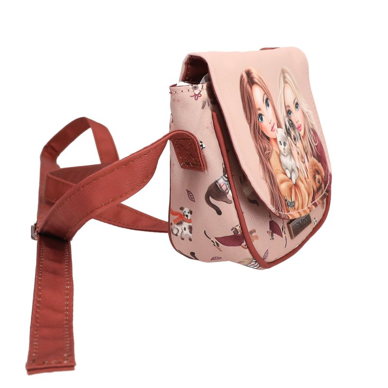 TOPModel - Small Shoulder Bag FUR EVER FRIENDS - Powdery Pink and Copper - Small