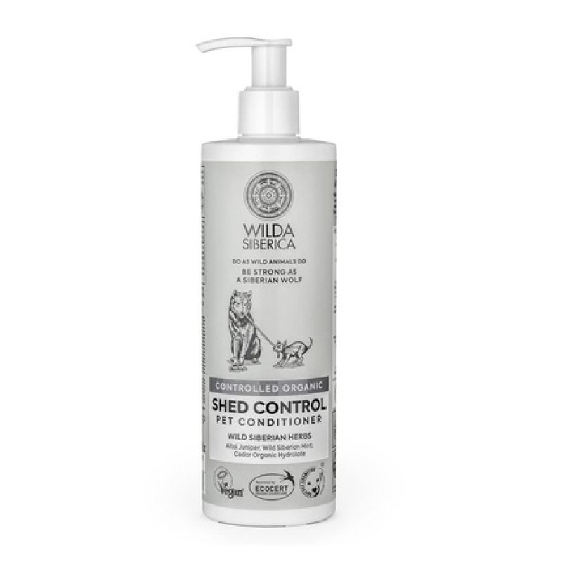 Wilda Siberica. Controlled Organic "Shed Control" Pet Conditioner, 400 Ml