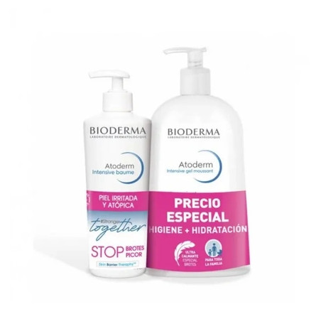 Bioderma Atoderm Intensive Balm 500ml Atoderm Intensive Cleansing Gel 1000ml Set