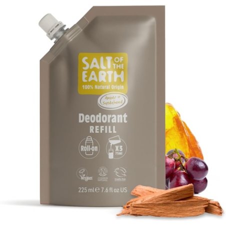 Salt Of The Earth Natural Deodorant Roll On Refill Pouch - Amber