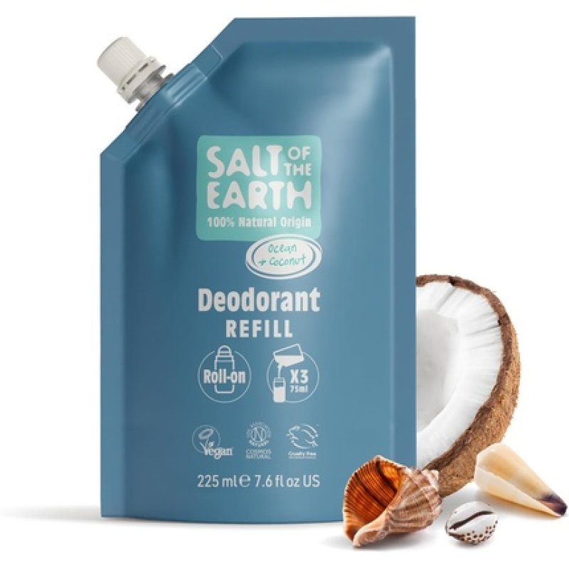 Salt Of The Earth Natural Deodorant Roll On Refill Pouch - Ocean