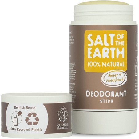 Amber & Sandalwood Natural Deodorant Stick 84g - Refillable