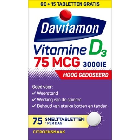 Davitamon Vitamin D3 Melting Tablets 75 Micrograms