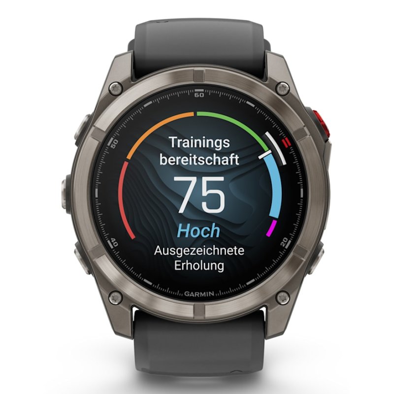 Garmin fēnix 8 Pro 3,56 cm (1.4") AMOLED 51 mm Numérique 454 x 454 pixels Écran tactile Graphite, Titane Wifi GPS