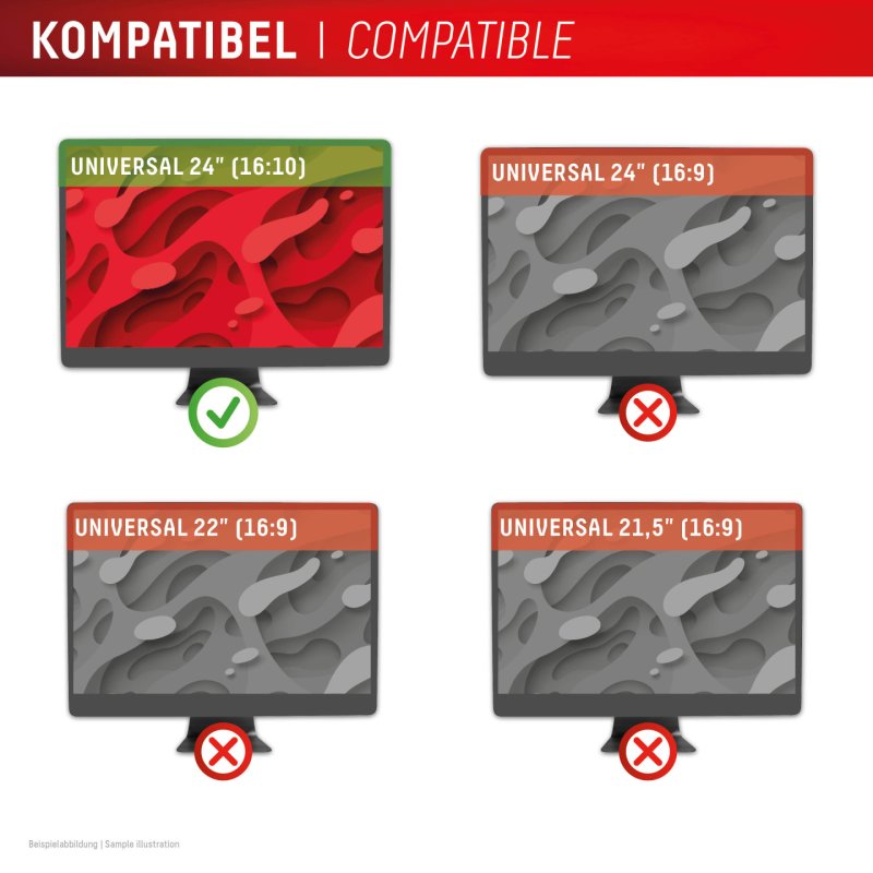 Displex 02087 filtre anti-reflets pour écran et filtre de confidentialité 61 cm (24") Moniteur Filtre de