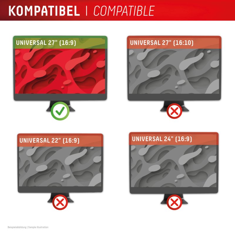 Displex PRIVACY SAFE removable 2-way privacy filter for Desktop Monitor 27'' (16:9)