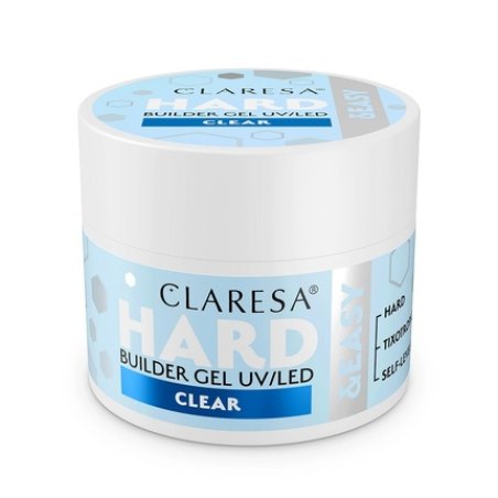 Claresa Hard & Easy Building Gel Clear 45g Perfect For Nail Enhancements