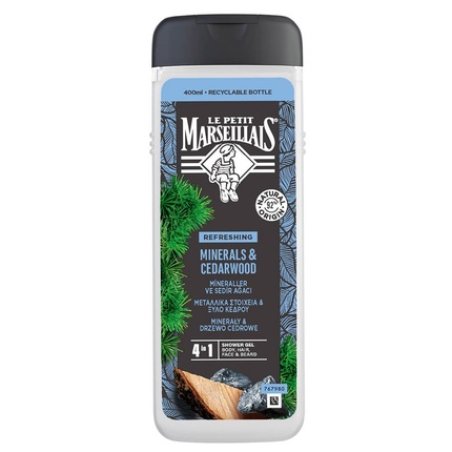 Le Petit Marseillais Shower Gel For Men Minerals & Cedarwood 400ml