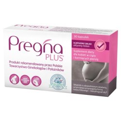 Pregna Plus Dietary Supplement Capsules With Vitamins Minerals And Omega3 Fatty Acids For Pregnant And Breastfeeding
