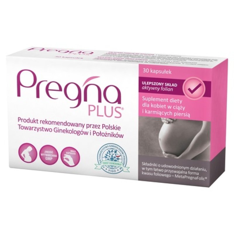 Pregna Plus Dietary Supplement Capsules With Vitamins Minerals And Omega3 Fatty Acids For Pregnant And Breastfeeding