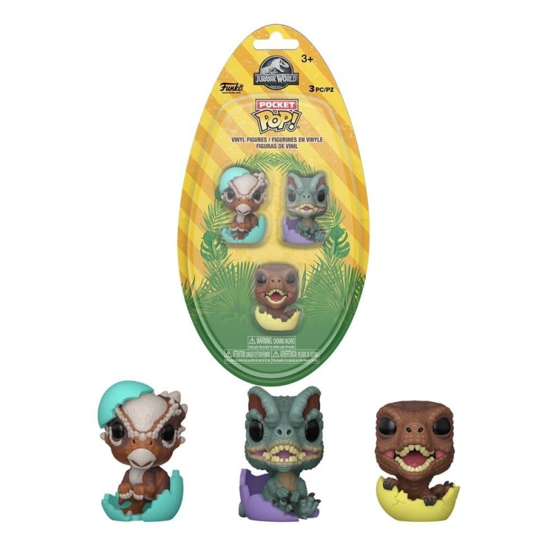 JURASSIC PARK SPRG - Pocket Pop Egg 3pk - Dinos
