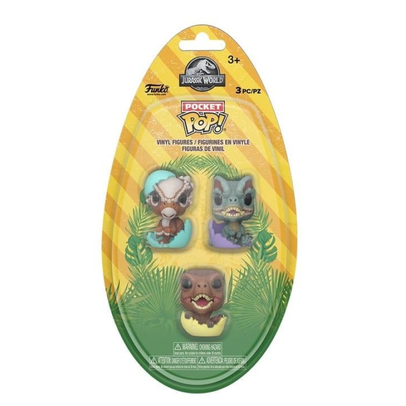 JURASSIC PARK SPRG - Pocket Pop Egg 3pk - Dinos