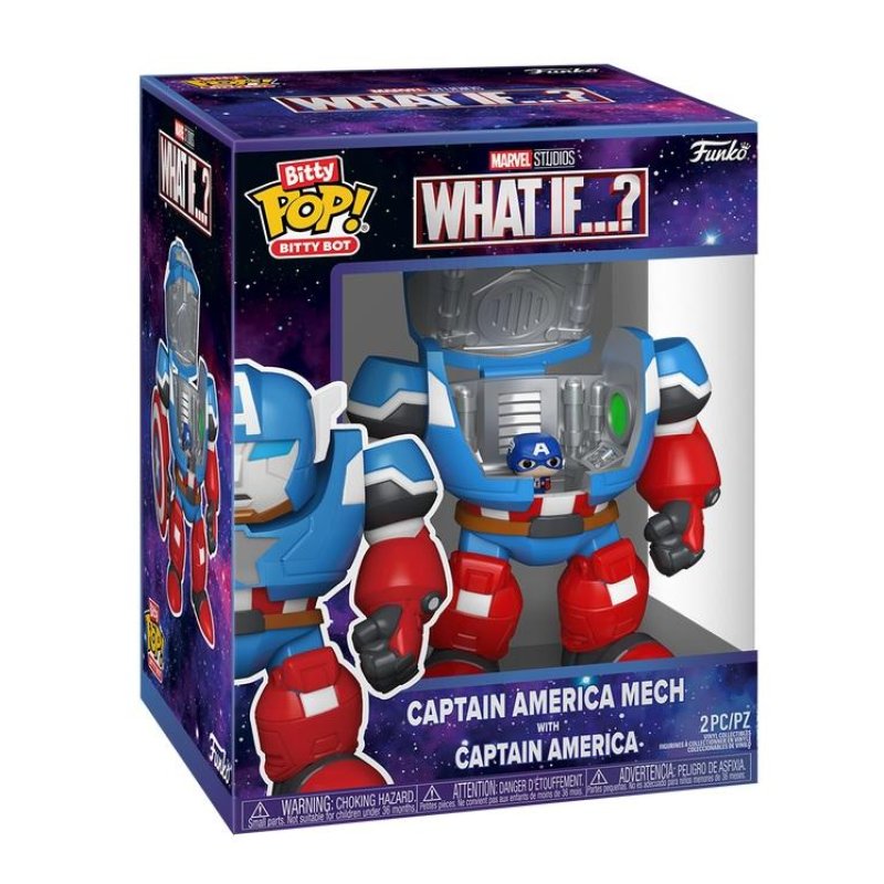 MARVEL - Bitty Bots - Captain America Mech avec Cap