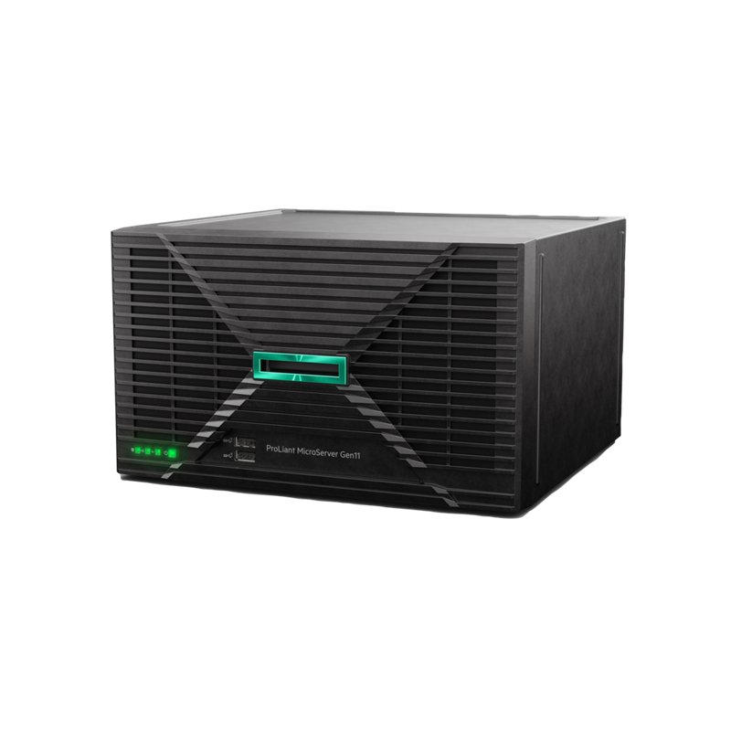 HPE ProLiant MicroServer Gen11 6325P 3.5GHz 4c 1P 1x32GB-U 4LFF-NHP 2x4TB HDD 1x180W PS EU Server