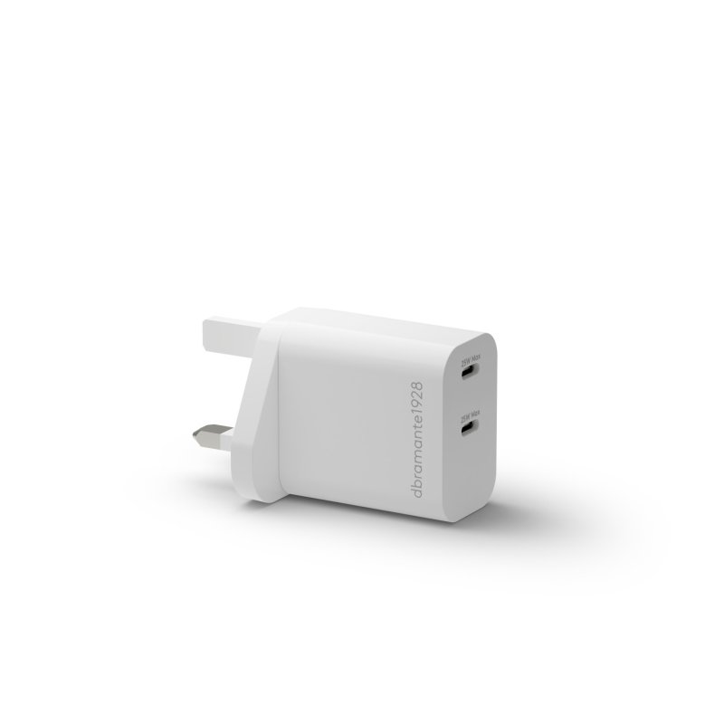 dbramante1928 re-charge - UK Wall Charger 2xUSB-C 25W - W