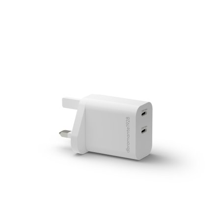 dbramante1928 re-charge - UK Wall Charger 2xUSB-C 25W - W