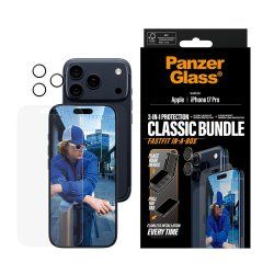 PanzerGlass - 2-in-1 Classic Bundle - iPhone 17 Pro - w. FASTFIT IN-A-BOX