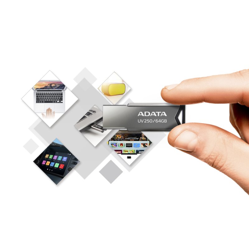 Stick ADATA UV250 16GB USB 2.0 silver