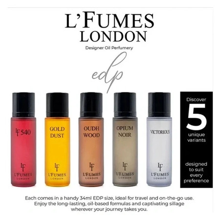 L'Fumes London Oudh Wood Eau De Parfum Unisex 34 Ml