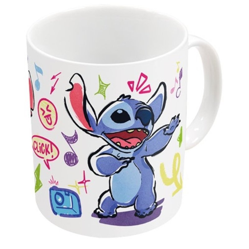 MUG PORCELAINE STITCH CHALK CLICK 325ML