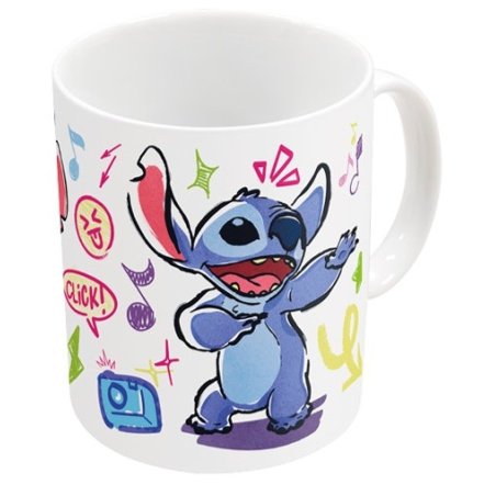 MUG PORCELAINE STITCH CHALK CLICK 325ML