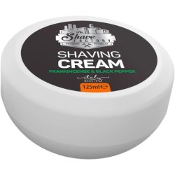 The Shave Factory Shaving Cream Soap for Men Suitable for All Skin Types Made in Italy 125ml Frankincense & Black Pepper