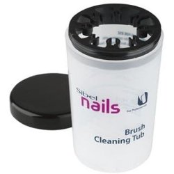 Sibel Nails Plastic Brush Cleaning Tub with Lid 6106030