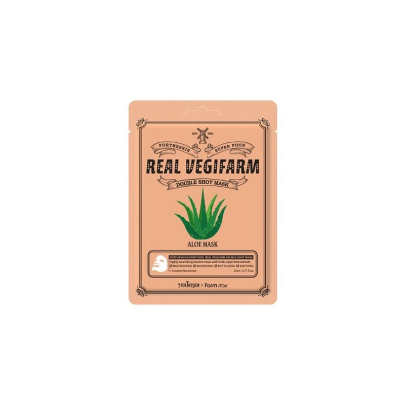 Fortheskin Fortheskin Super Food Real Vegifarm Double Shot Mask Aloe
