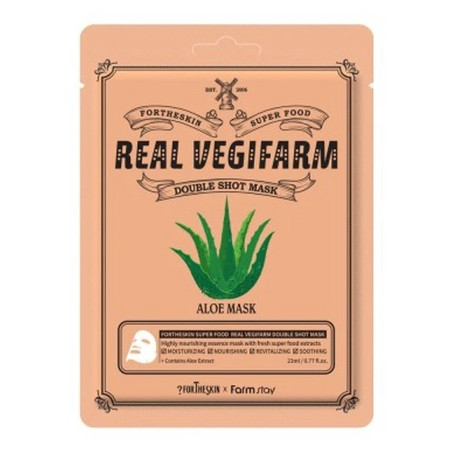 Fortheskin Fortheskin Super Food Real Vegifarm Double Shot Mask Aloe