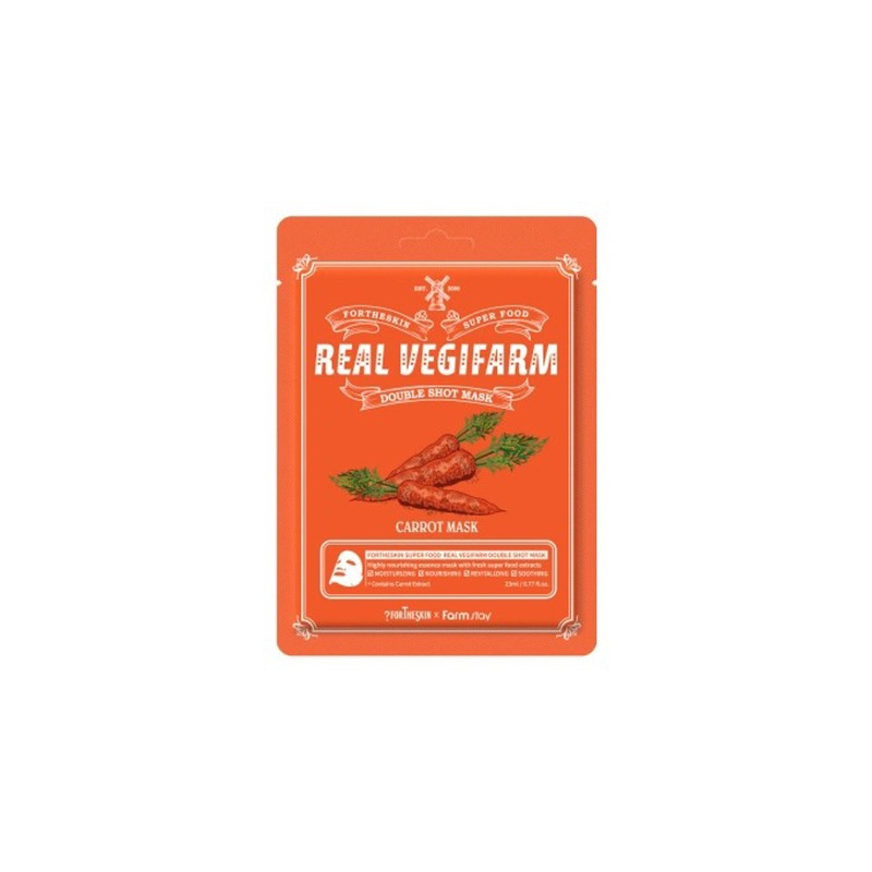 Fortheskin Super Food Real Vegifarm Double Shot Maskcarrot