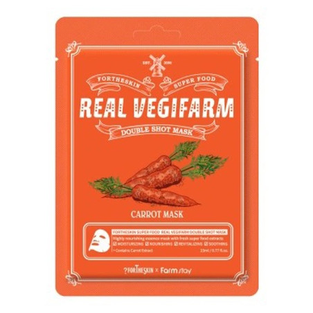 Fortheskin Super Food Real Vegifarm Double Shot Maskcarrot