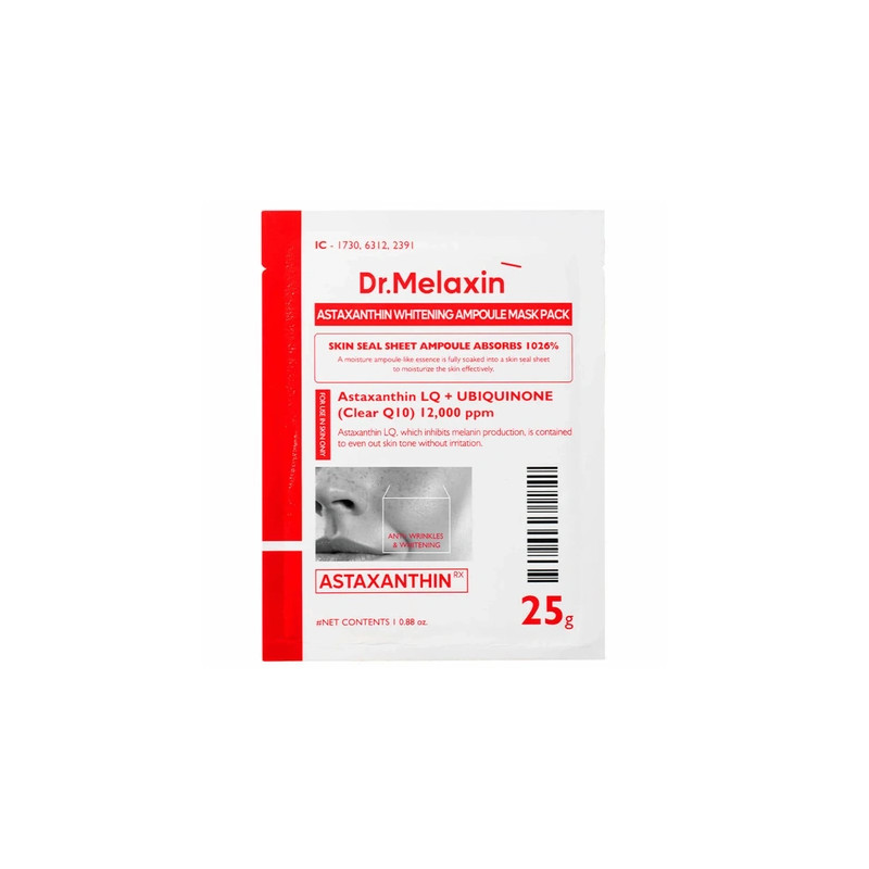 Dr Melaxin Astaxanthin Brightening Ampoule Mask 25g